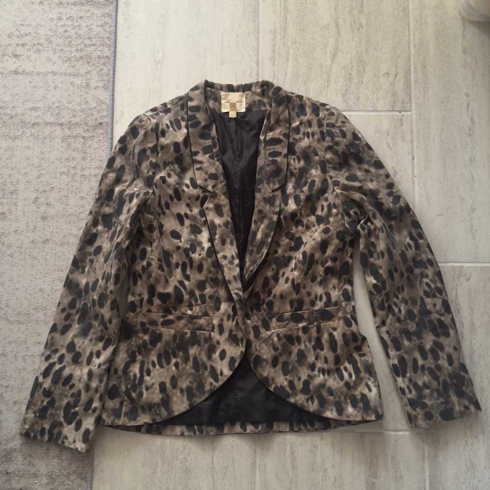 Silence + Noise Animal Print Blazer